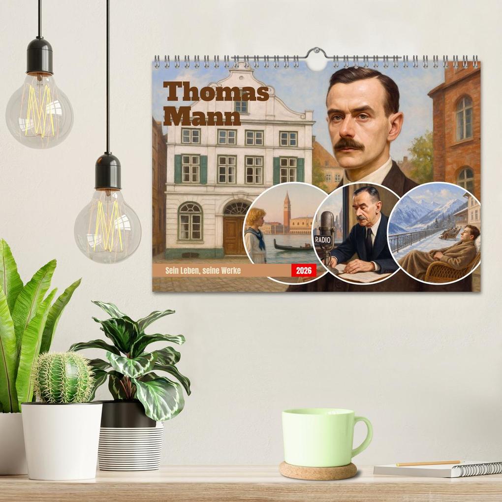 Weitere Ansicht: Thomas Mann. Sein Leben, seine Werke (Wandkalender 2026 DIN A4 quer), CALVENDO Monatskalender | Steffani Lehmann, Calvendo