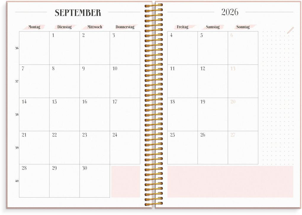 Weitere Ansicht: Burde Life Planner Pink 2026