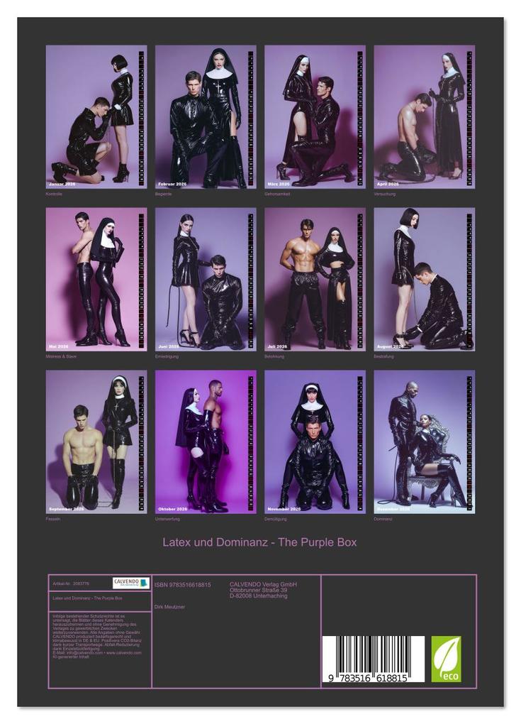 Weitere Ansicht: Latex und Dominanz - The Purple Box (Wandkalender 2026 DIN A4 hoch), CALVENDO Monatskalender | Dirk Meutzner, Calvendo
