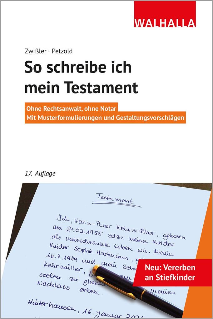 Produktbild: So schreibe ich mein Testament | Finn Zwißler, Sascha Petzold
