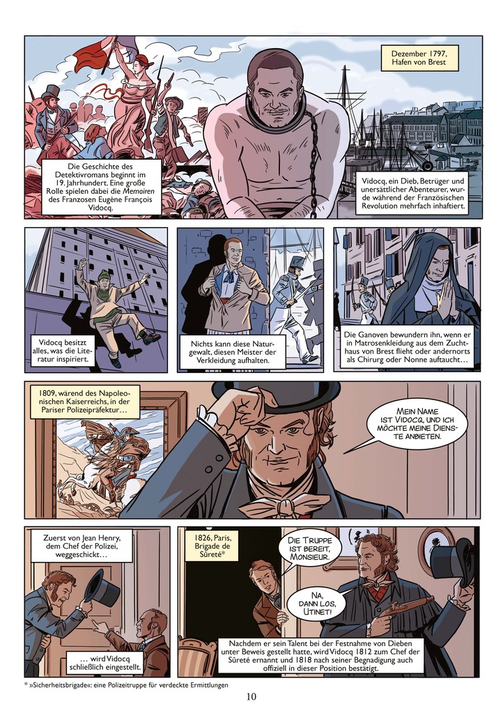 Weitere Ansicht: Die Geschichte des Krimis (Graphic Novel) | Claire Caland