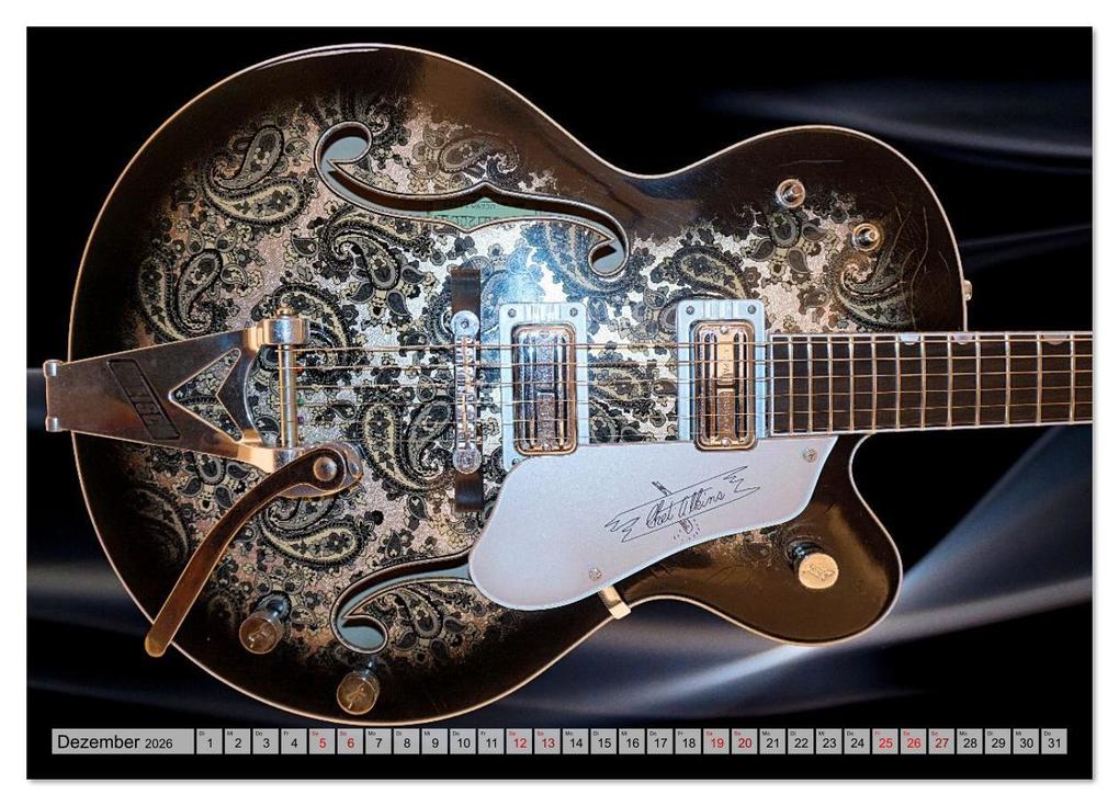 Weitere Ansicht: Traumgitarren - the Sound of Rock (Wandkalender 2026 DIN A4 quer), CALVENDO Monatskalender | Renate Utz, Calvendo