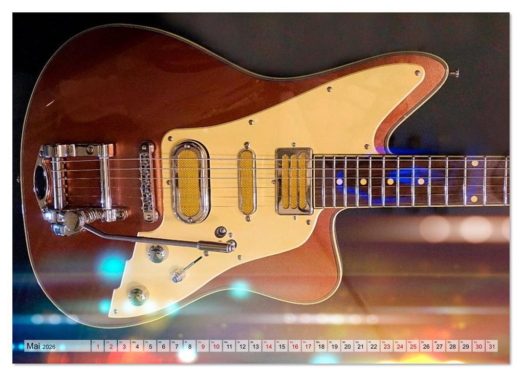 Weitere Ansicht: Traumgitarren - the Sound of Rock (Wandkalender 2026 DIN A4 quer), CALVENDO Monatskalender | Renate Utz, Calvendo