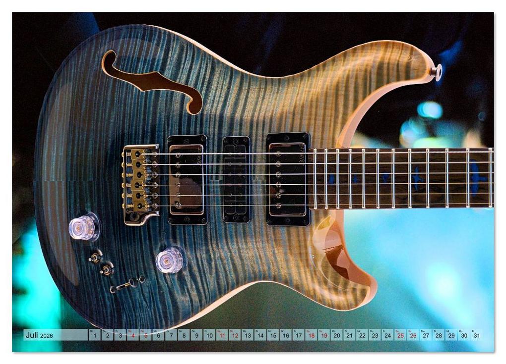 Weitere Ansicht: Traumgitarren - the Sound of Rock (Wandkalender 2026 DIN A4 quer), CALVENDO Monatskalender | Renate Utz, Calvendo