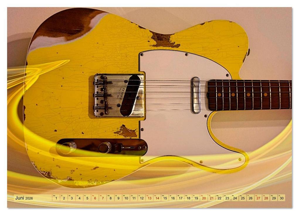 Weitere Ansicht: Traumgitarren - the Sound of Rock (Wandkalender 2026 DIN A3 quer), CALVENDO Monatskalender | Renate Utz, Calvendo