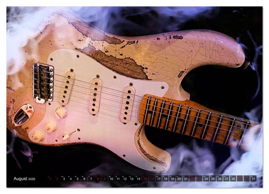 Weitere Ansicht: Traumgitarren - the Sound of Rock (Wandkalender 2026 DIN A3 quer), CALVENDO Monatskalender | Renate Utz, Calvendo