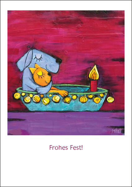 Produktbild: Miri - Frohes Fest, Boot - Briefkarte ohne Umschlag | Miri Haddick