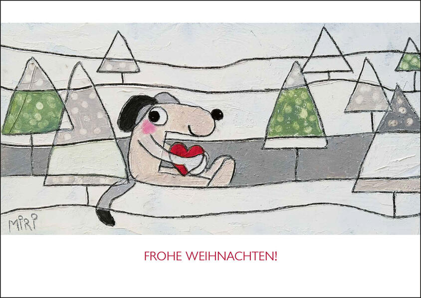 Produktbild: Miri - Frohe Weihnachten! - Briefkarte ohne Umschlag | Miri Haddick