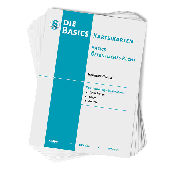 Produktbild: Karteikarten Basics - Öffentliches Recht | Karl-Edmund Hemmer, Achim Wüst