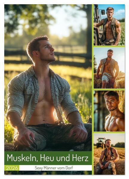 Produktbild: Muskeln, Heu und Herz - Sexy Männer vom Dorf (Wandkalender 2026 DIN A3 hoch), CALVENDO Monatskalender | MB Fotografie, Calvendo