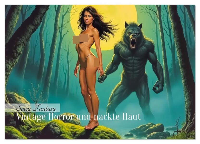 Produktbild: Spicy Fantasy - Vintage Horror und nackte Haut (Wandkalender 2026 DIN A4 quer), CALVENDO Monatskalender | pixs:sell pixs:sell, Calvendo, pixs:sell, Sell Pixs:Sell