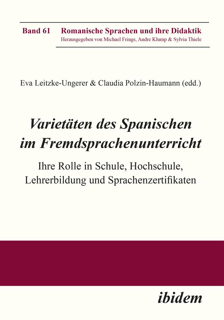 Produktbild: Varietäten des Spanischen im Fremdsprachenunterricht