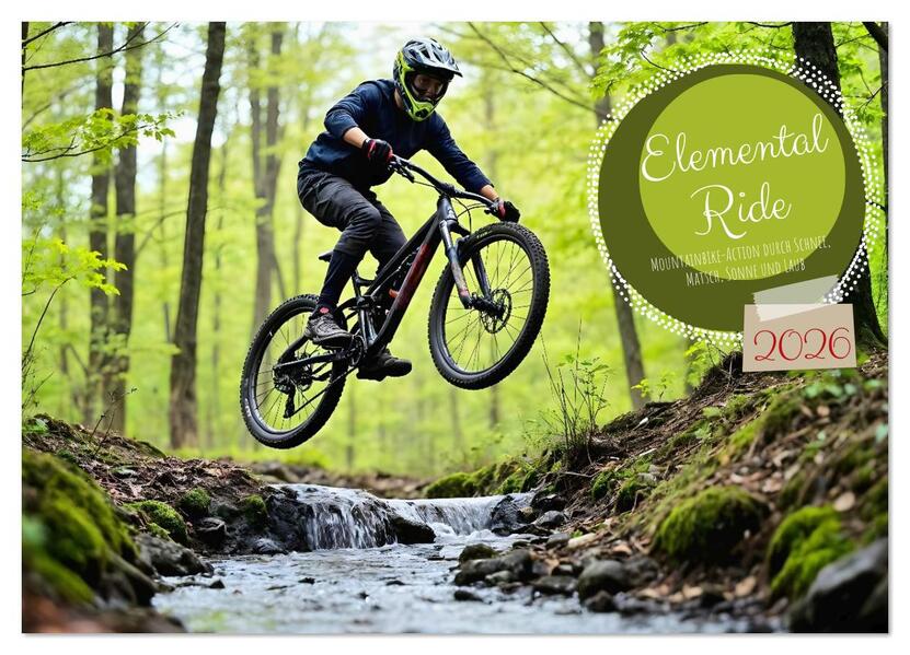 Produktbild: Elemental Ride. Mountainbike-Action durch Schnee, Matsch, Sonne und Laub (Wandkalender 2026 DIN A4 quer), CALVENDO Monatskalender | Andreas Spreider, Calvendo