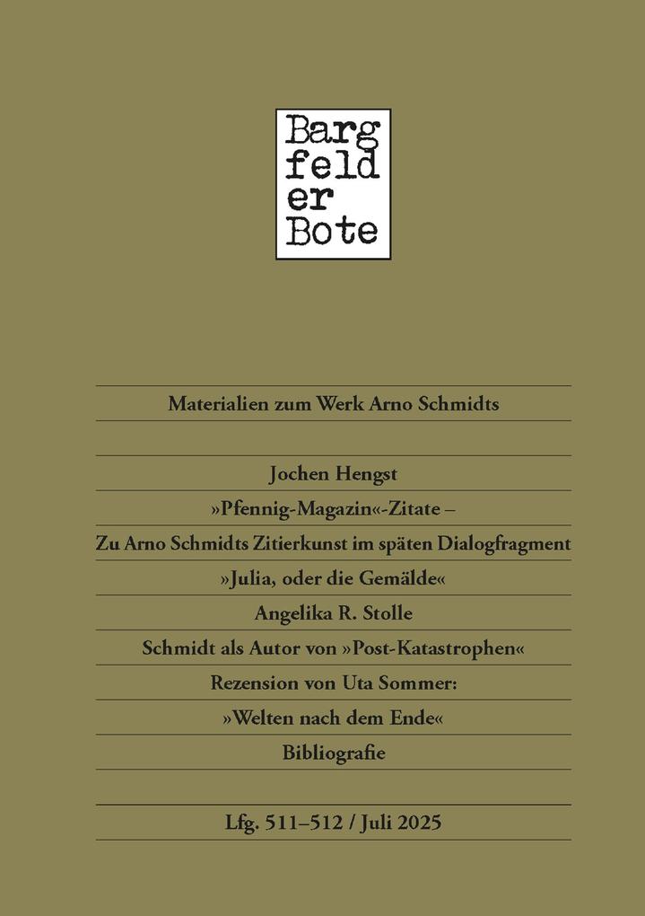 Produktbild: Bargfelder Bote 511-512. Lieferung