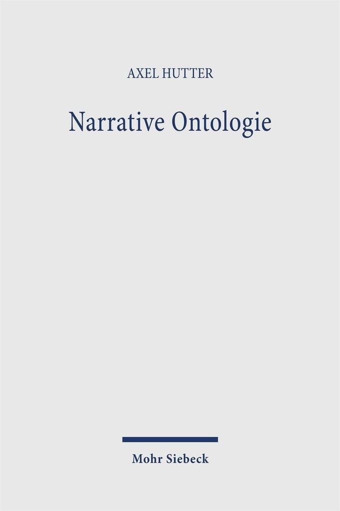 Produktbild: Narrative Ontologie | Axel Hutter