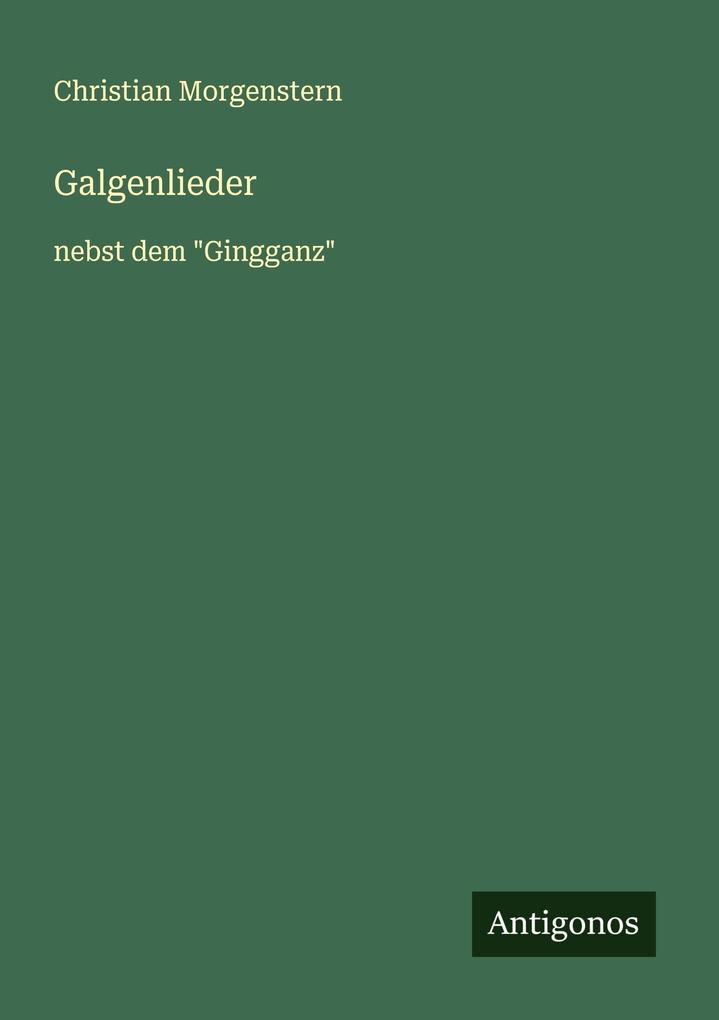 Produktbild: Galgenlieder | Christian Morgenstern