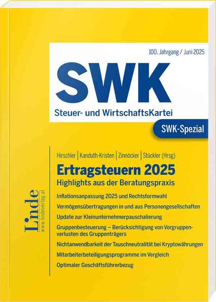 Produktbild: SWK-Spezial Ertragsteuern 2025 | Jasmin Adriouich, Maria Berger, Marie-Christin Böhler, Stefan Brandstätter, Michael Deichsel