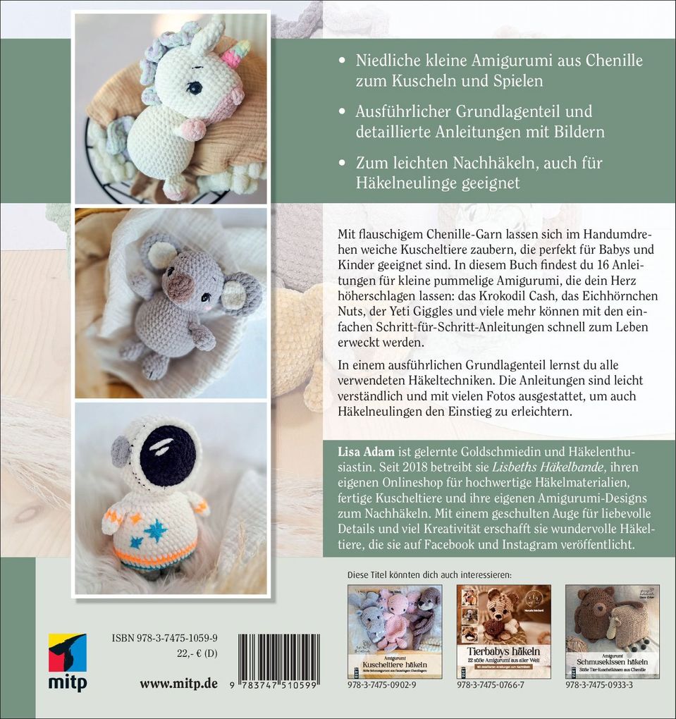 Weitere Ansicht: Amigurumi: Kuschelige Tiere häkeln | Lisa Adam