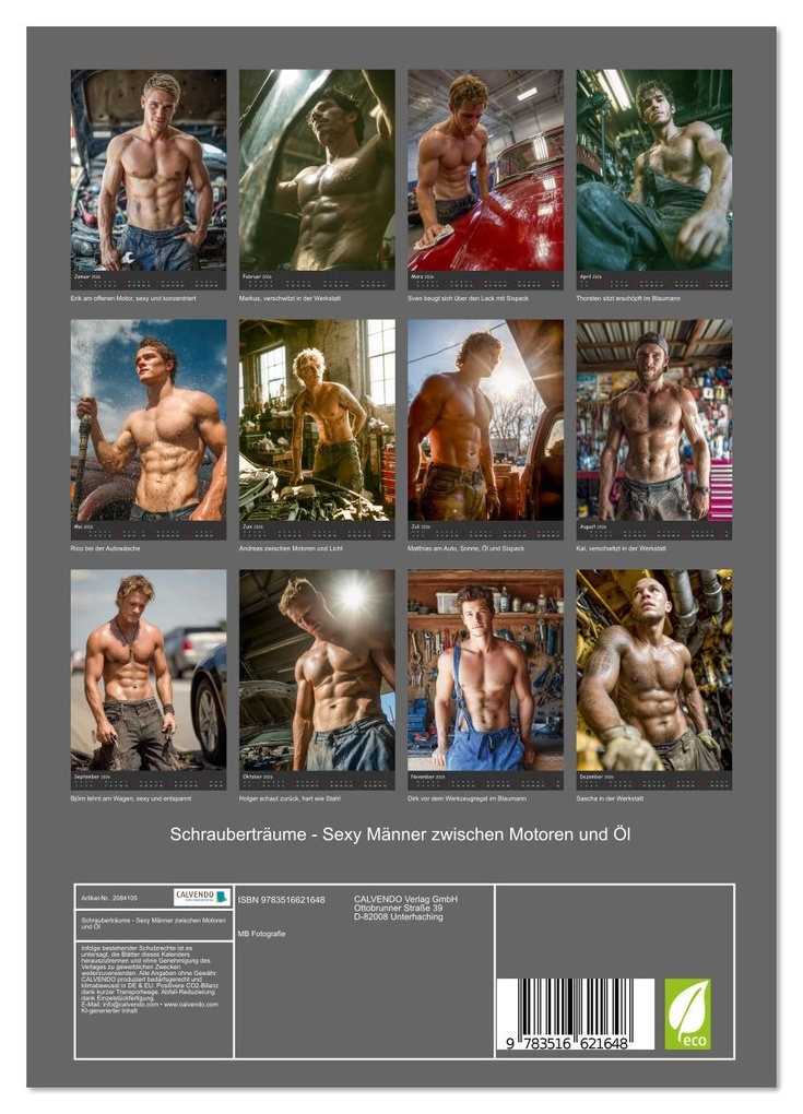 Weitere Ansicht: Schrauberträume - Sexy Männer zwischen Motoren und Öl (Wandkalender 2026 DIN A4 hoch), CALVENDO Monatskalender | MB Fotografie, Calvendo