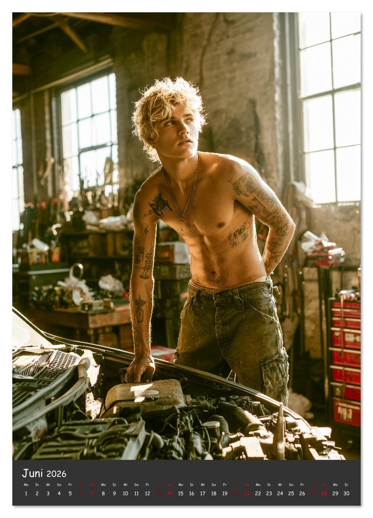 Weitere Ansicht: Schrauberträume - Sexy Männer zwischen Motoren und Öl (Wandkalender 2026 DIN A4 hoch), CALVENDO Monatskalender | MB Fotografie, Calvendo