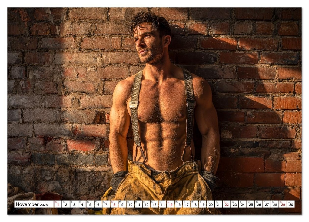 Weitere Ansicht: Feuerwehrmänner - Sexy Körper und heiße Flammen (Tischkalender 2026 DIN A5 quer), CALVENDO Monatskalender | MB Fotografie, Calvendo
