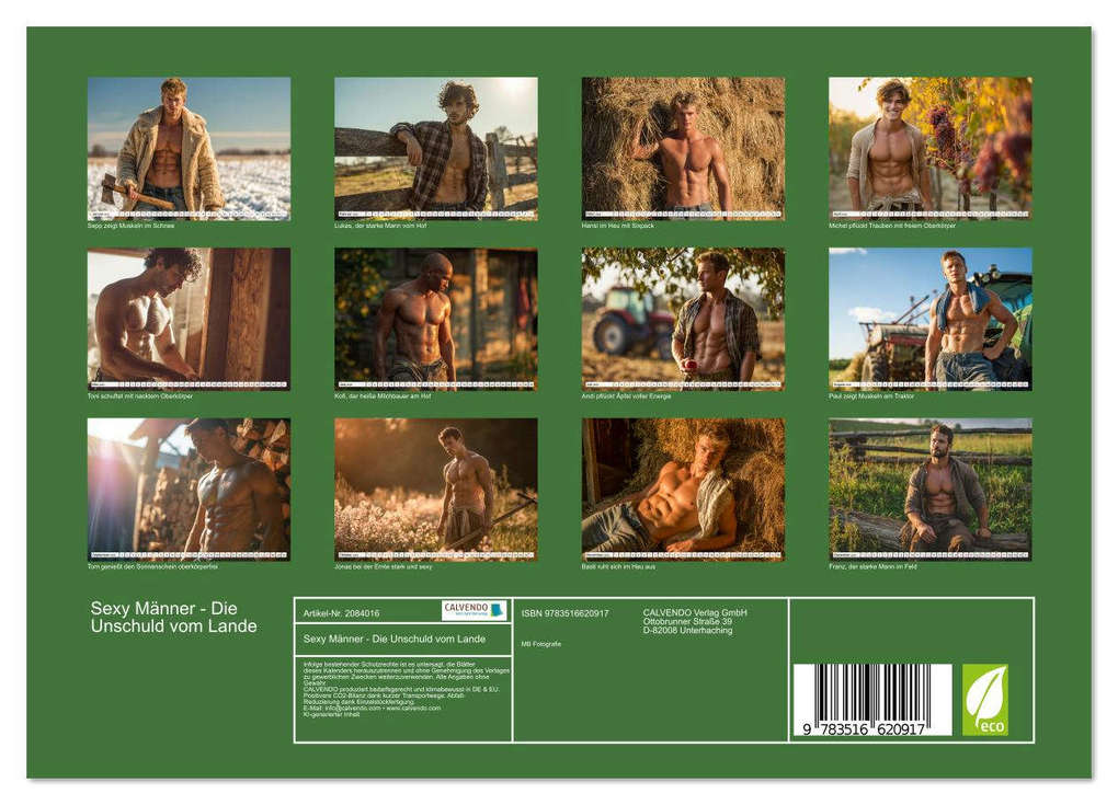 Weitere Ansicht: Sexy Männer - Die Unschuld vom Lande (Wandkalender 2026 DIN A4 quer), CALVENDO Monatskalender | MB Fotografie, Calvendo