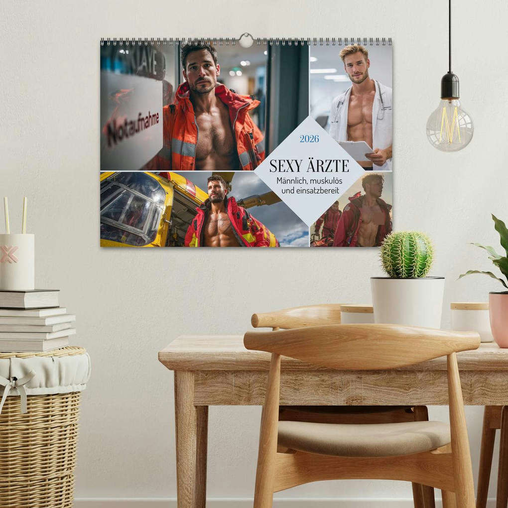 Weitere Ansicht: SEXY ÄRZTE - Männlich, muskulös und einsatzbereit (Wandkalender 2026 DIN A3 quer), CALVENDO Monatskalender | MB Fotografie, Calvendo