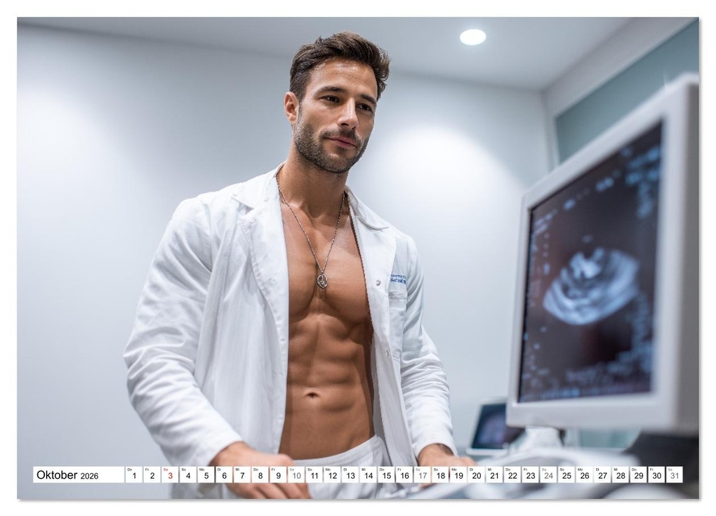 Weitere Ansicht: SEXY ÄRZTE - Männlich, muskulös und einsatzbereit (Wandkalender 2026 DIN A3 quer), CALVENDO Monatskalender | MB Fotografie, Calvendo