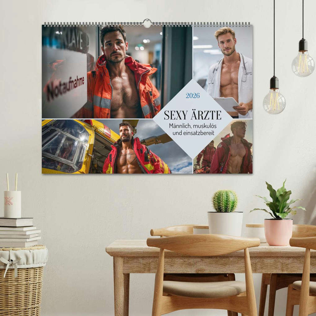Weitere Ansicht: SEXY ÄRZTE - Männlich, muskulös und einsatzbereit (Wandkalender 2026 DIN A2 quer), CALVENDO Monatskalender | MB Fotografie, Calvendo