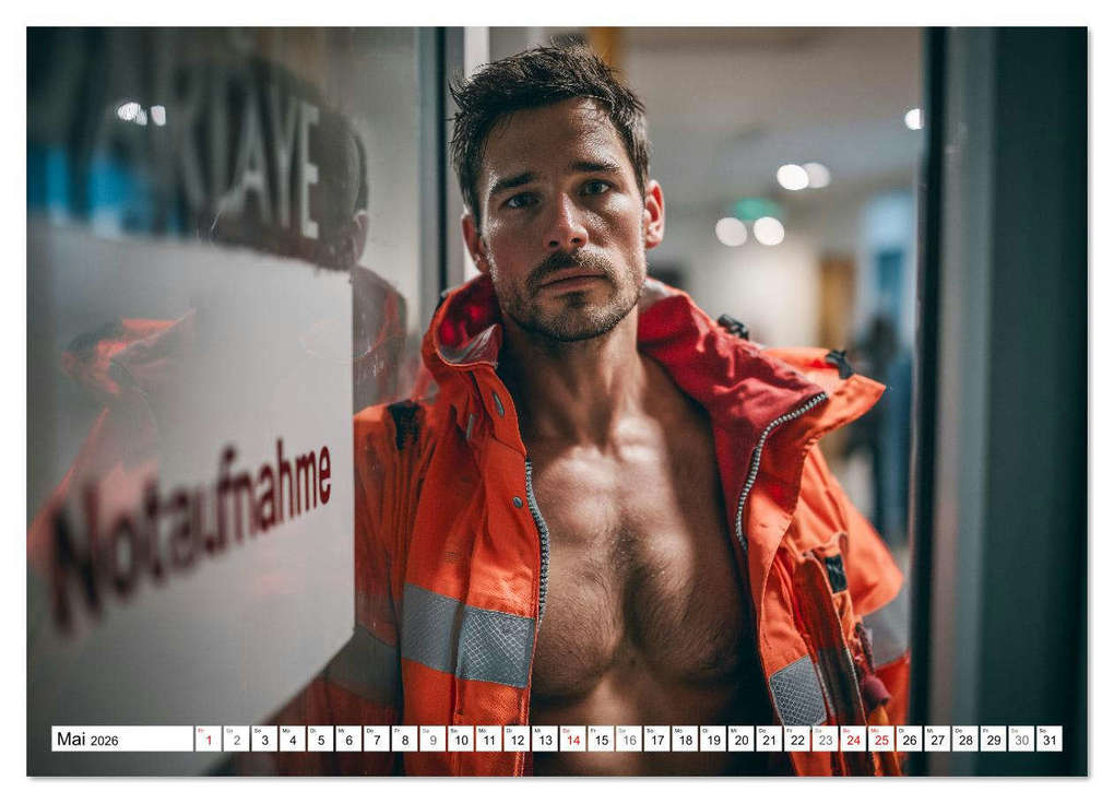 Weitere Ansicht: SEXY ÄRZTE - Männlich, muskulös und einsatzbereit (Wandkalender 2026 DIN A2 quer), CALVENDO Monatskalender | MB Fotografie, Calvendo