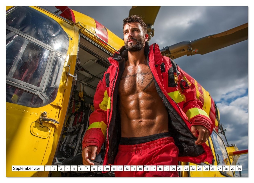 Weitere Ansicht: SEXY ÄRZTE - Männlich, muskulös und einsatzbereit (Wandkalender 2026 DIN A2 quer), CALVENDO Monatskalender | MB Fotografie, Calvendo