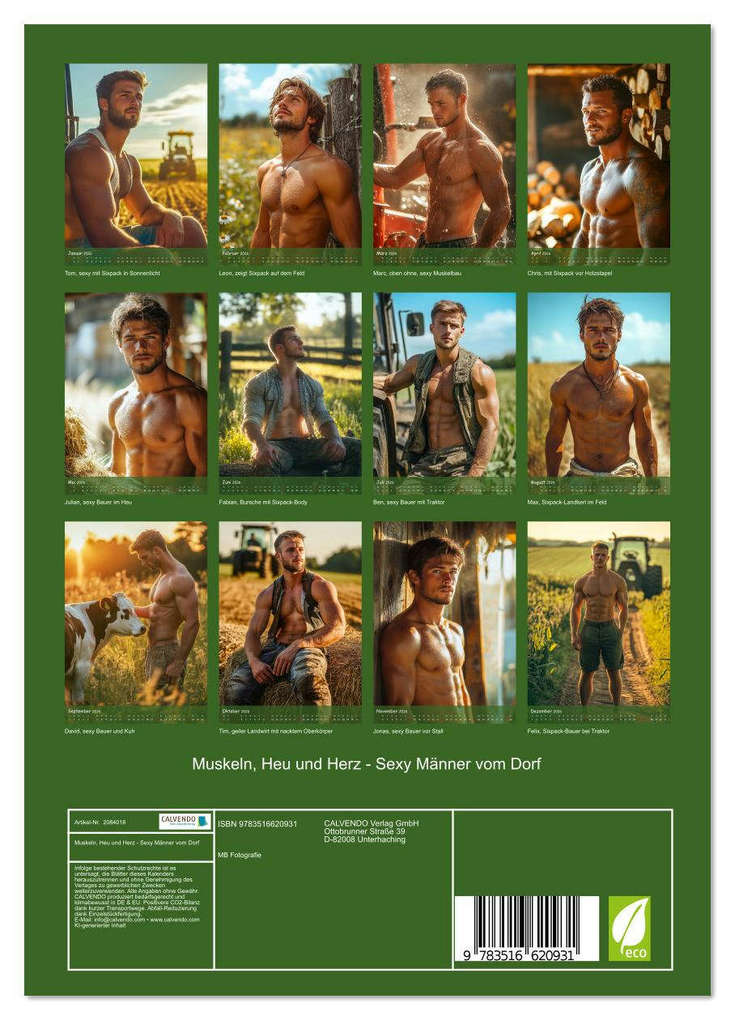 Weitere Ansicht: Muskeln, Heu und Herz - Sexy Männer vom Dorf (Wandkalender 2026 DIN A4 hoch), CALVENDO Monatskalender | MB Fotografie, Calvendo