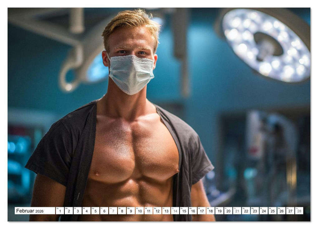 Weitere Ansicht: SEXY ÄRZTE - Männlich, muskulös und einsatzbereit (Wandkalender 2026 DIN A4 quer), CALVENDO Monatskalender | MB Fotografie, Calvendo