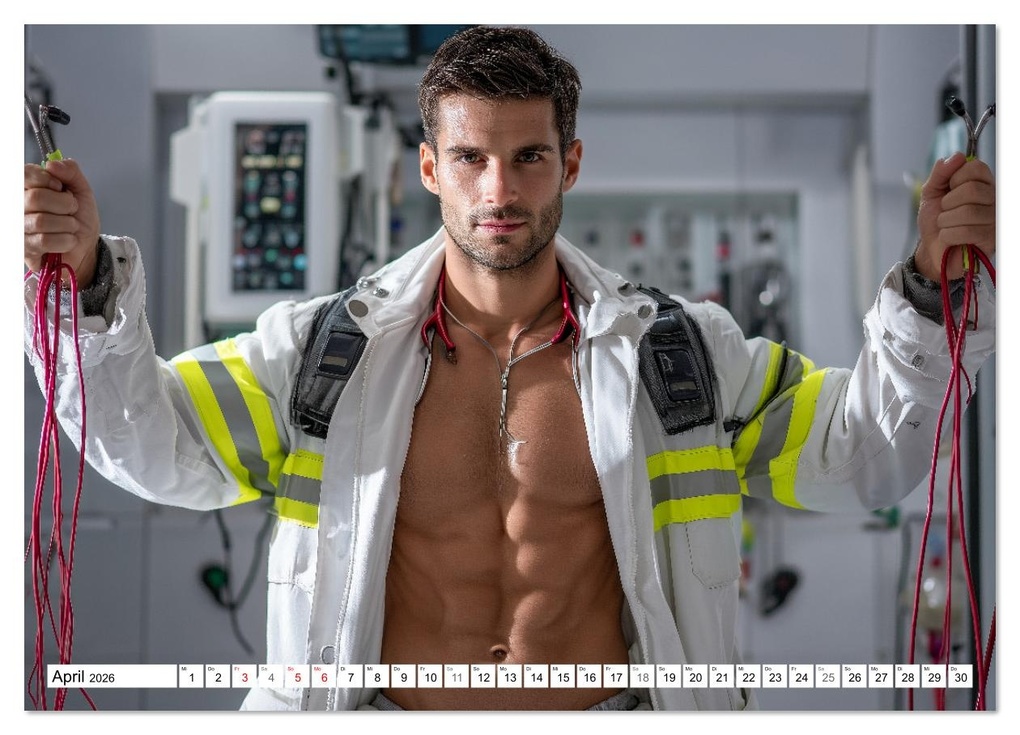 Weitere Ansicht: SEXY ÄRZTE - Männlich, muskulös und einsatzbereit (Wandkalender 2026 DIN A4 quer), CALVENDO Monatskalender | MB Fotografie, Calvendo