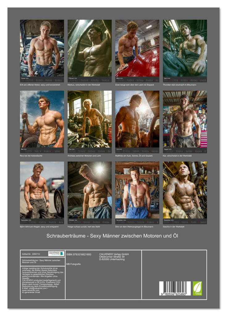 Weitere Ansicht: Schrauberträume - Sexy Männer zwischen Motoren und Öl (Wandkalender 2026 DIN A3 hoch), CALVENDO Monatskalender | MB Fotografie, Calvendo