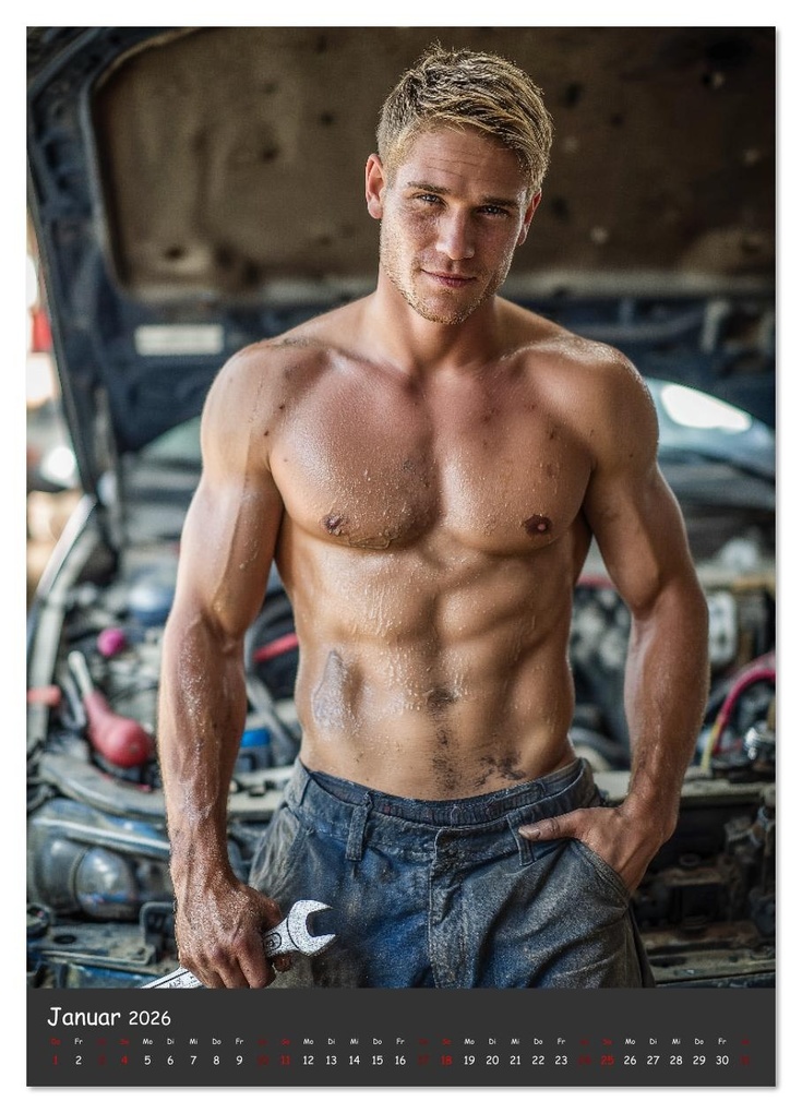 Weitere Ansicht: Schrauberträume - Sexy Männer zwischen Motoren und Öl (Wandkalender 2026 DIN A3 hoch), CALVENDO Monatskalender | MB Fotografie, Calvendo
