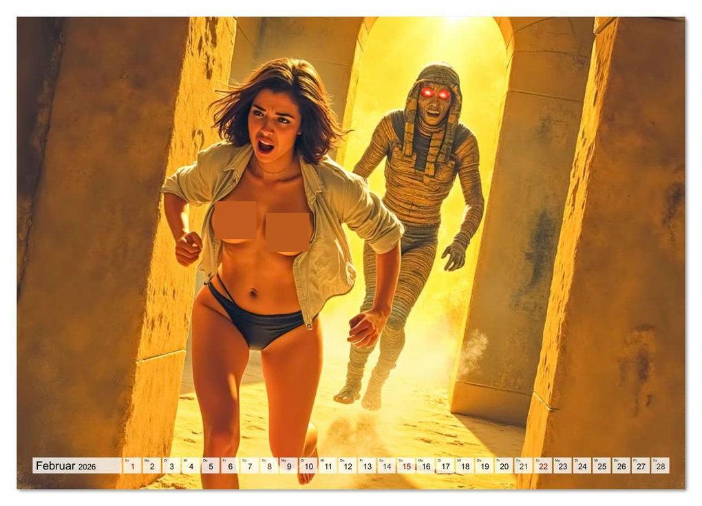 Weitere Ansicht: Spicy Fantasy - Vintage Horror und nackte Haut (Wandkalender 2026 DIN A3 quer), CALVENDO Monatskalender | pixs:sell pixs:sell, Calvendo, pixs:sell, Sell Pixs:Sell