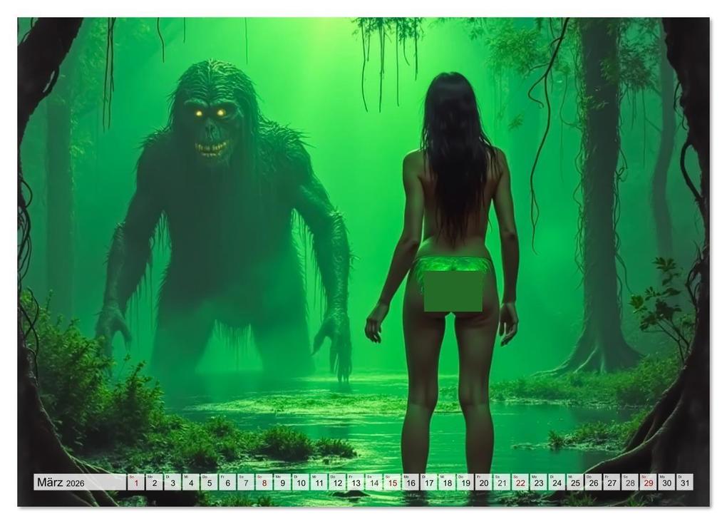 Weitere Ansicht: Spicy Fantasy - Vintage Horror und nackte Haut (Wandkalender 2026 DIN A3 quer), CALVENDO Monatskalender | pixs:sell pixs:sell, Calvendo, pixs:sell, Sell Pixs:Sell
