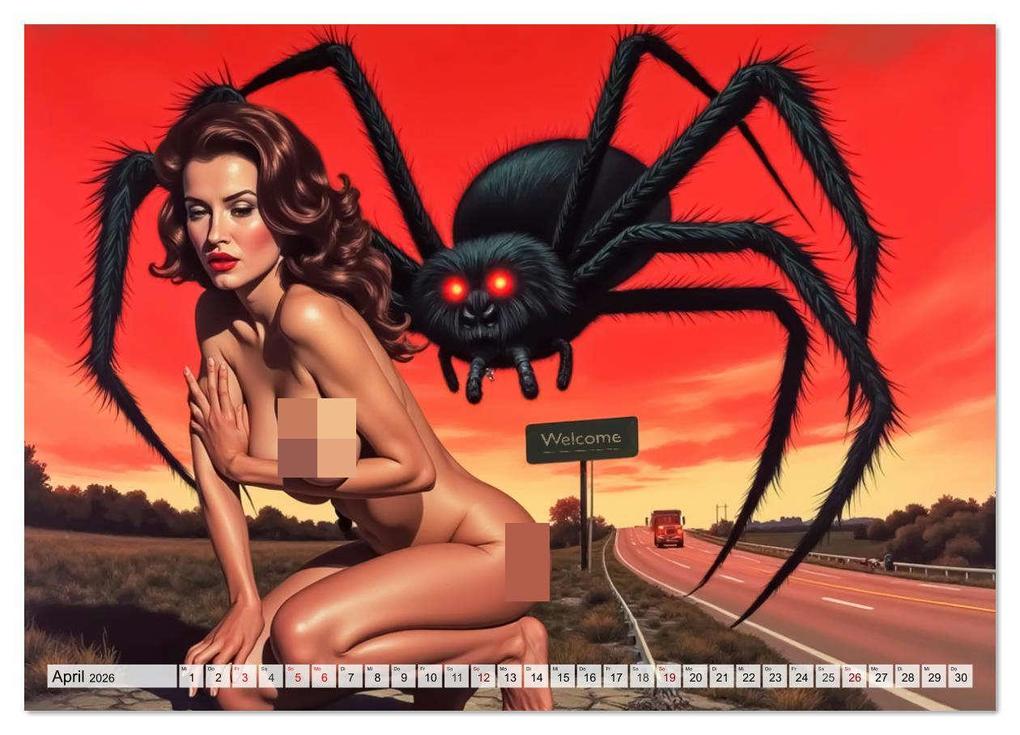 Weitere Ansicht: Spicy Fantasy - Vintage Horror und nackte Haut (Wandkalender 2026 DIN A3 quer), CALVENDO Monatskalender | pixs:sell pixs:sell, Calvendo, pixs:sell, Sell Pixs:Sell