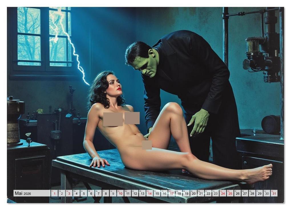 Weitere Ansicht: Spicy Fantasy - Vintage Horror und nackte Haut (Wandkalender 2026 DIN A3 quer), CALVENDO Monatskalender | pixs:sell pixs:sell, Calvendo, pixs:sell, Sell Pixs:Sell