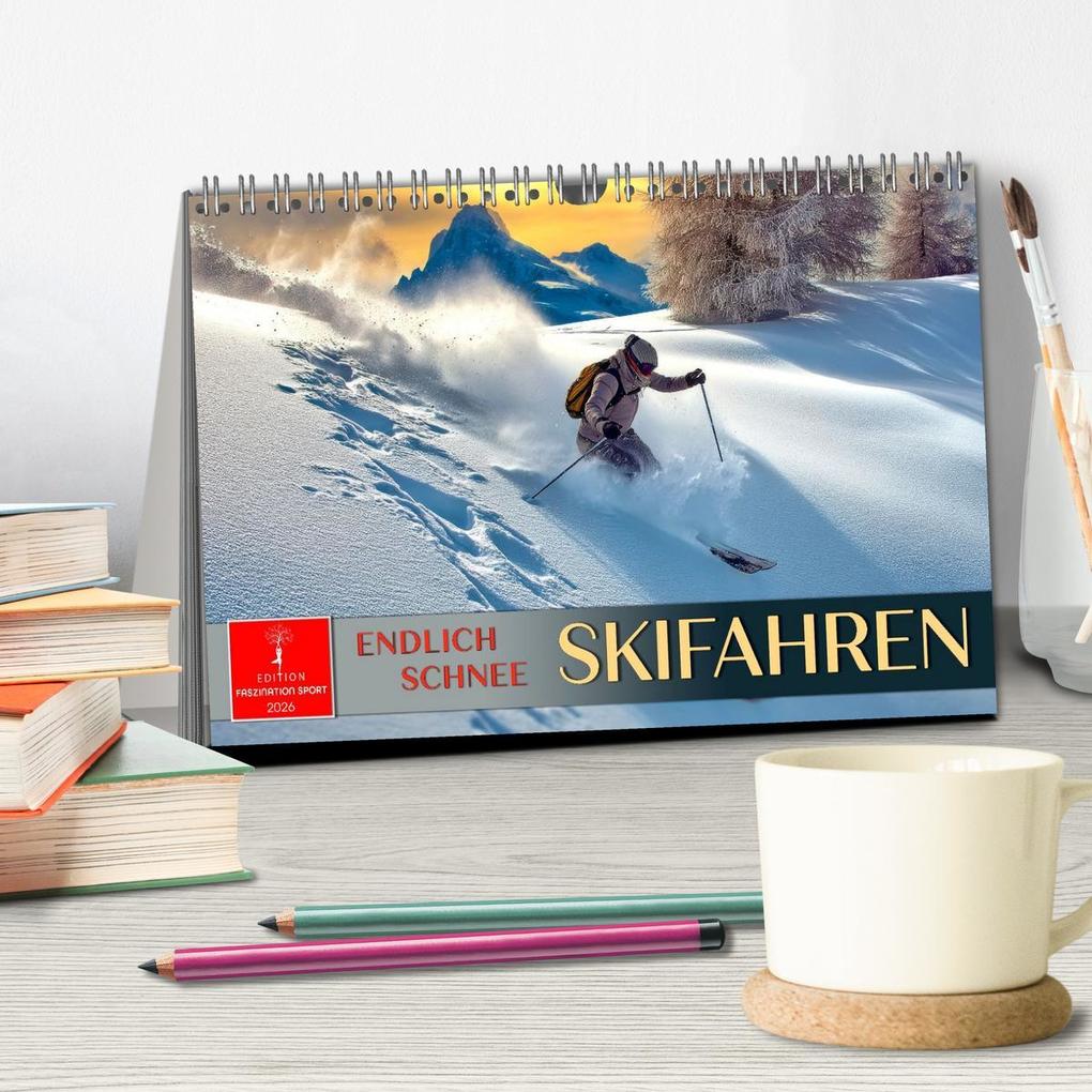 Weitere Ansicht: Skifahren - endlich Schnee (Tischkalender 2026 DIN A5 quer), CALVENDO Monatskalender | Roder Roder, Calvendo, Roder