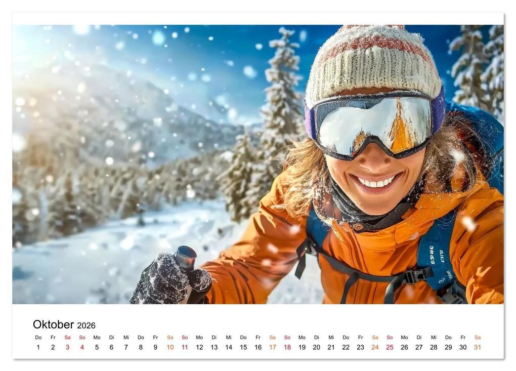 Weitere Ansicht: Skifahren - endlich Schnee (Tischkalender 2026 DIN A5 quer), CALVENDO Monatskalender | Roder Roder, Calvendo, Roder