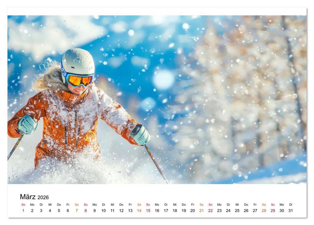 Weitere Ansicht: Skifahren - endlich Schnee (Tischkalender 2026 DIN A5 quer), CALVENDO Monatskalender | Roder Roder, Calvendo, Roder