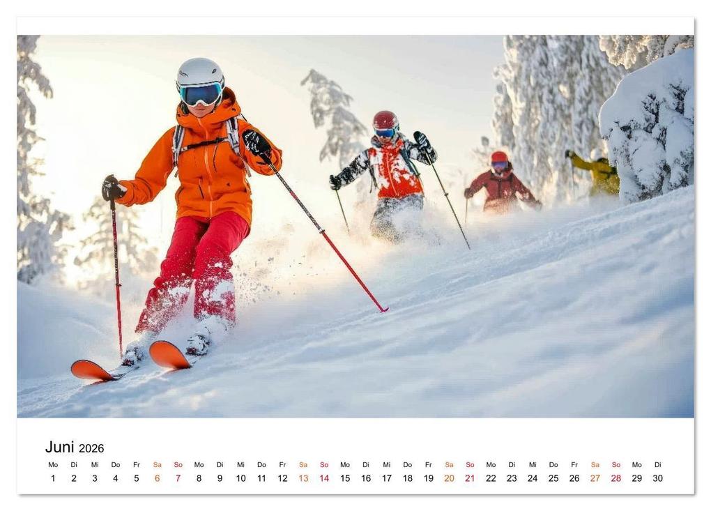 Weitere Ansicht: Skifahren - endlich Schnee (Tischkalender 2026 DIN A5 quer), CALVENDO Monatskalender | Roder Roder, Calvendo, Roder