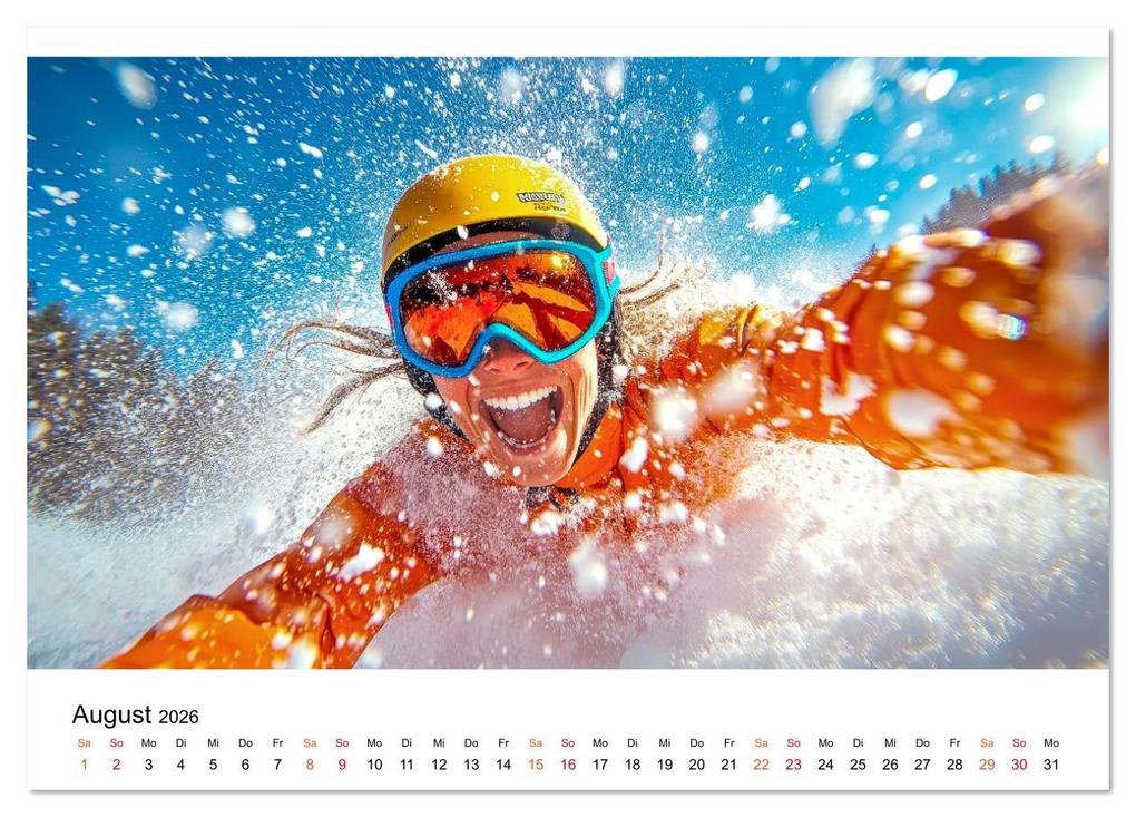 Weitere Ansicht: Skifahren - endlich Schnee (Tischkalender 2026 DIN A5 quer), CALVENDO Monatskalender | Roder Roder, Calvendo, Roder