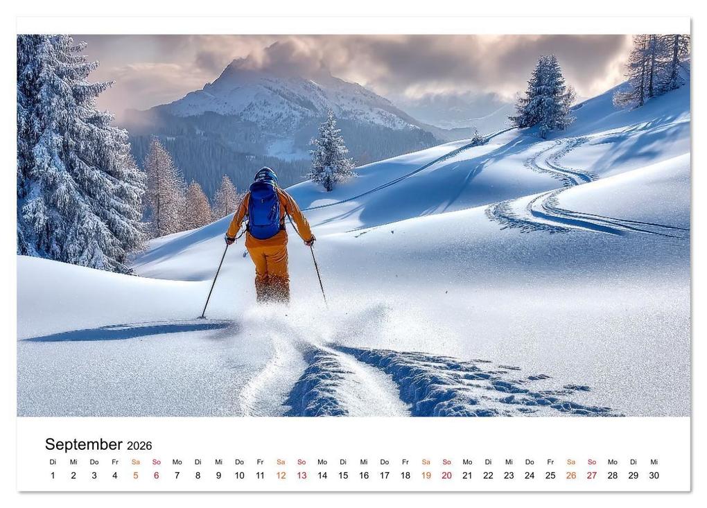 Weitere Ansicht: Skifahren - endlich Schnee (Tischkalender 2026 DIN A5 quer), CALVENDO Monatskalender | Roder Roder, Calvendo, Roder