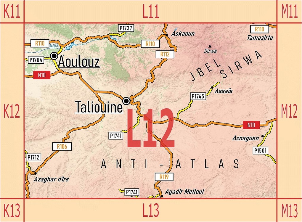 Weitere Ansicht: L12: Taliouine - Aoulouz - Askoun - Agadir Melloul - Jbel Sirwa + GPS-Waypoints | A. + B. Conrad, A. B. Conrad