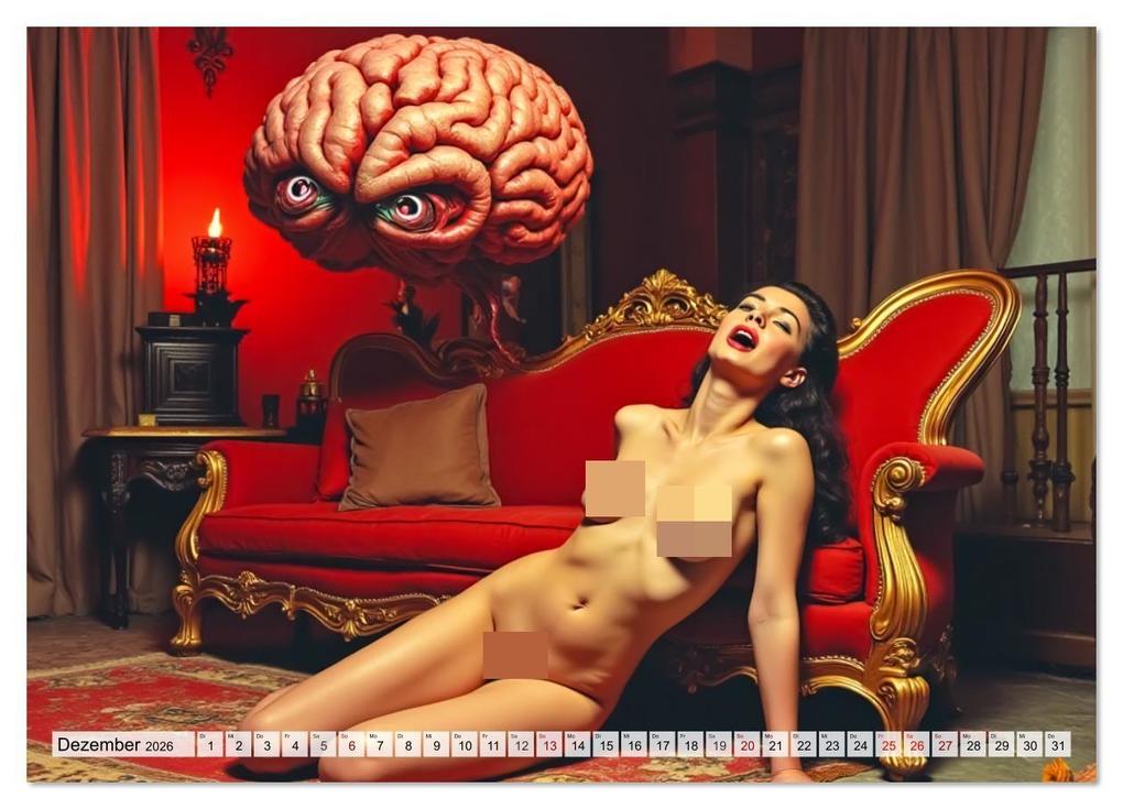 Weitere Ansicht: Spicy Fantasy - Vintage Horror und nackte Haut (Wandkalender 2026 DIN A4 quer), CALVENDO Monatskalender | pixs:sell pixs:sell, Calvendo, pixs:sell, Sell Pixs:Sell