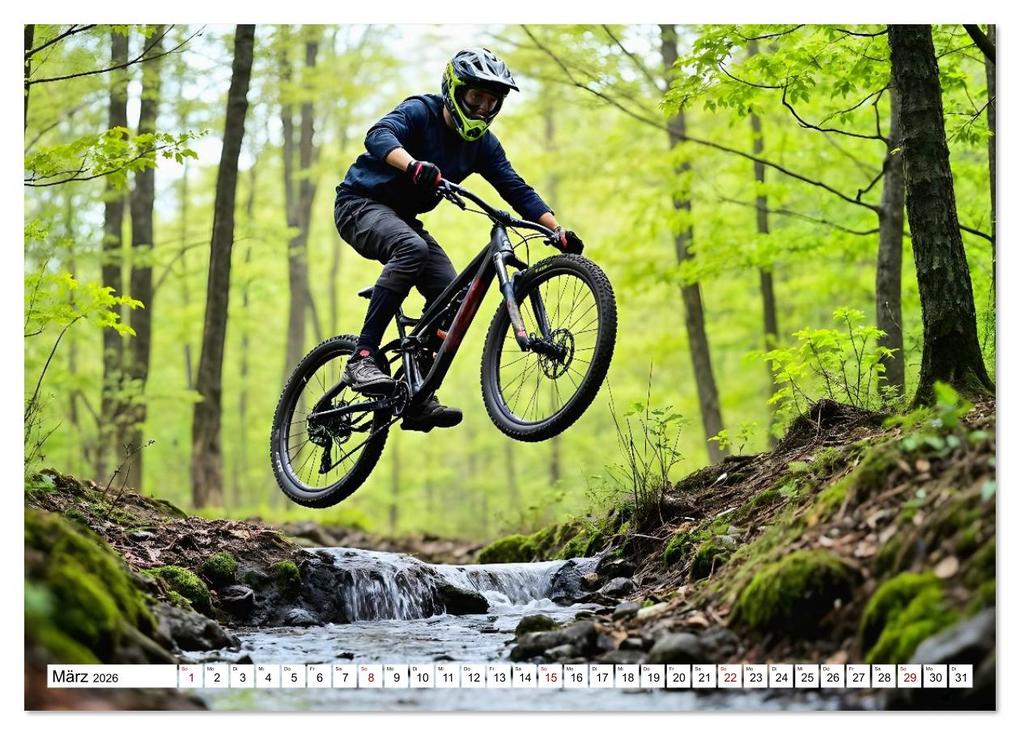Weitere Ansicht: Elemental Ride. Mountainbike-Action durch Schnee, Matsch, Sonne und Laub (Wandkalender 2026 DIN A4 quer), CALVENDO Monatskalender | Andreas Spreider, Calvendo