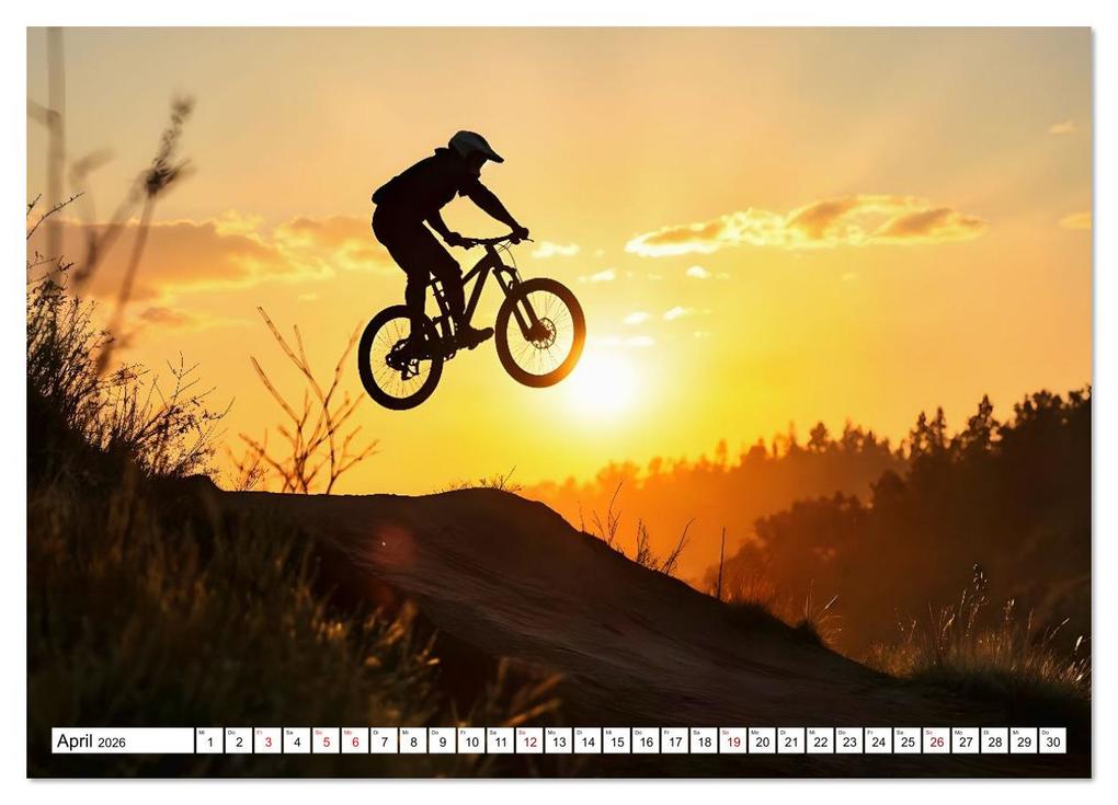 Weitere Ansicht: Elemental Ride. Mountainbike-Action durch Schnee, Matsch, Sonne und Laub (Wandkalender 2026 DIN A4 quer), CALVENDO Monatskalender | Andreas Spreider, Calvendo